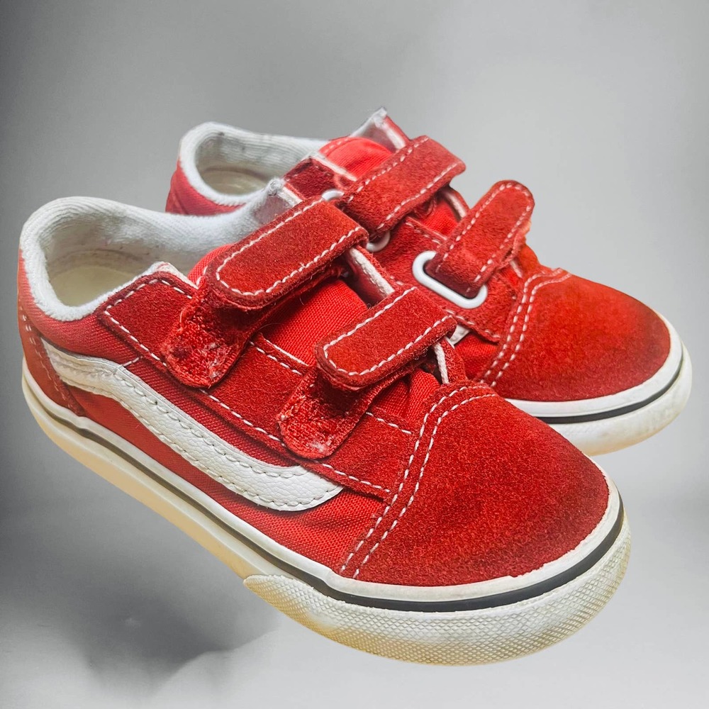 Vans US Toddler Size 9 Strap Up No Tie Sneakers